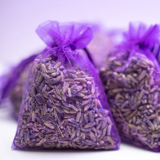 Lavendel geurzakjes, donkerpaars 10 x 3 gram. NU €3,50 KORTING bij checkout!!