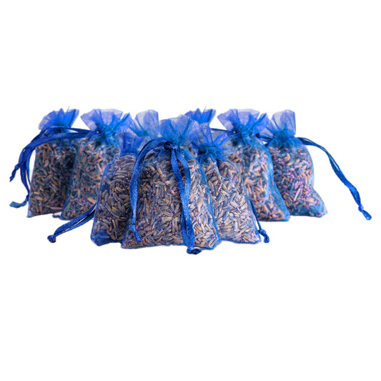 Lavender scented sachets, royal blue, 5 x 9 grams. NOW €3.50 DISCOUNT at checkout!!